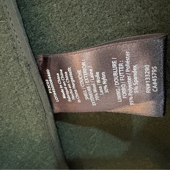 Rare Rachel Zoe 100% Wool Cape Coat M/L Dark Green - Picture 5 of 6